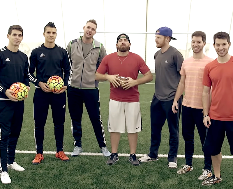 Dude Perfect with Lamela & Oscar for SoccerAM